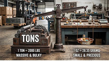 Tons vs Ounces